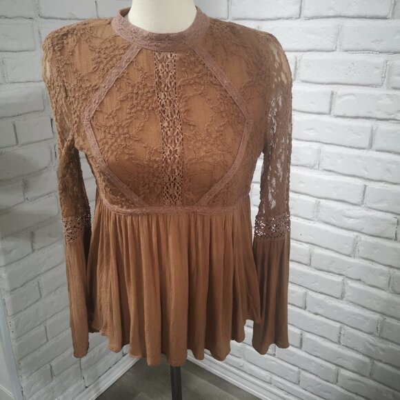 2 / $30.00 - American Eagle Outfitters Ladies Rust Size Medium Boho Blouse - Picture 1 of 10